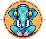 Иконка логотип Samatva – слон в наушниках